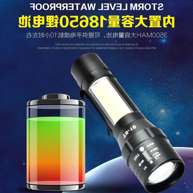 Usb Charging With Side Light Pen Clamp Flashlight T6 Stretch Zoom Aluminum Alloy Led Waterproof Adjustable Range Specification drawing