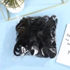 Black high-elasticity seamless towel hair band bestseller, no damage to hair, basic rubber band hair tie, ladies and children details Picture