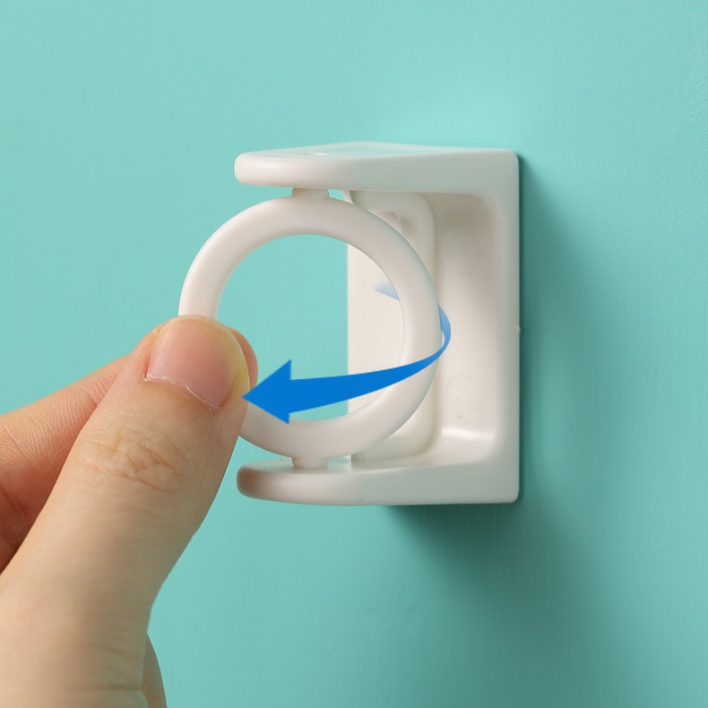 Rotatable circular ring, triangular ring, telescopic rod, hook, support rod, fixed bracket, non-drilling bath curtain rod, bracket, hanging rod ring Specification drawing