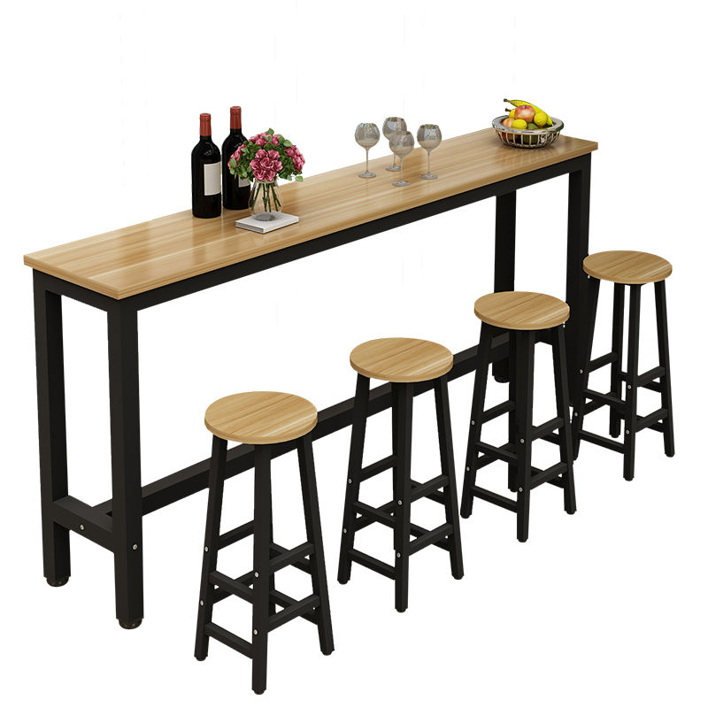 Star Wall bar table, high table for home living room, simple bar table, milk tea shop table and chair combination, long table Item Picture