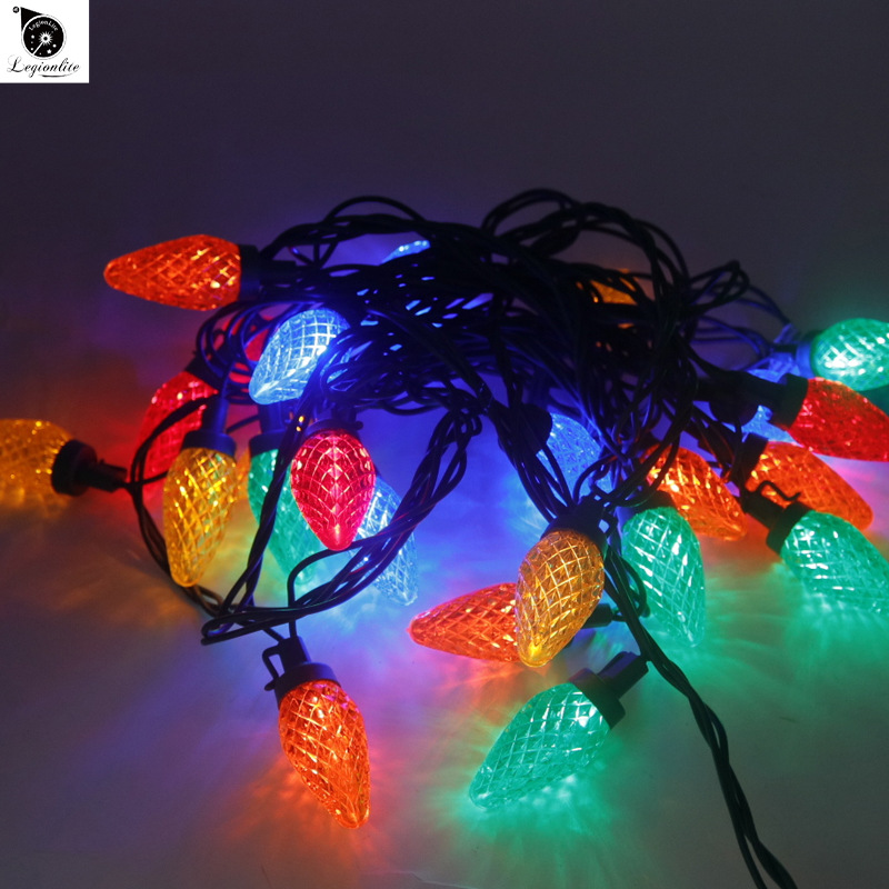 In stock: UL120V25 light, C9 strawberry LED linear light string, outdoor waterproof decorative color light, American standard Christmas light string Specification image