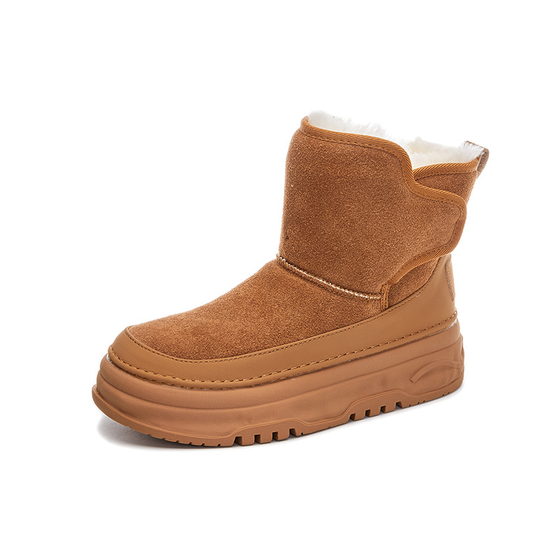 雪地靴/冬鞋女冬季百搭/UGG/ugg/防滑雪地靴白底实物图