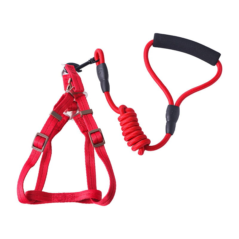 Wholesale of pet supplies such as dog leashes, small and medium-sized dog explosion-proof chest straps, foam handles, outdoor dog walking leashes Item Picture
