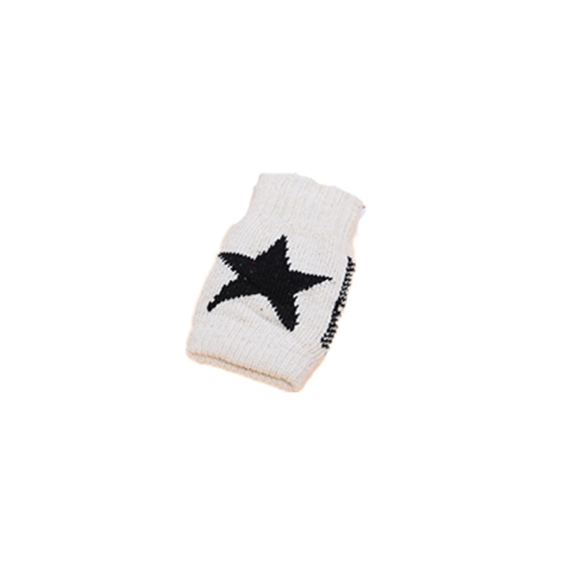 Korean-style knitted woolen gloves for warm autumn and winter, suitable for both men and women, fashionable couple, half-finger warm fingerless gloves and wrist guards Item Picture