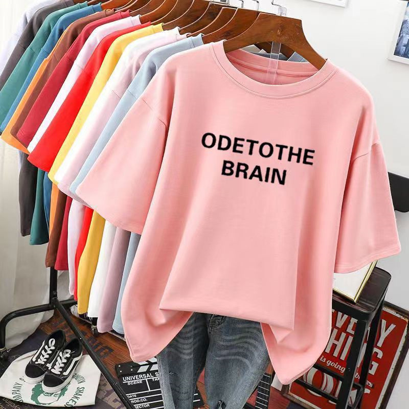 Factory one-yuan large-sized short-sleeved T-shirt for women, 9.9 yuan with free shipping. Wholesale of summer loose women's T-shirt tops and base layers