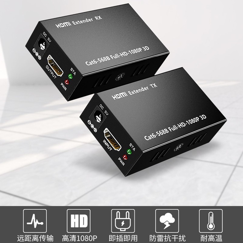 محول 1080P، مضخم إشارات HDMI عبر الحدود، HDTV DRJ45 details Picture