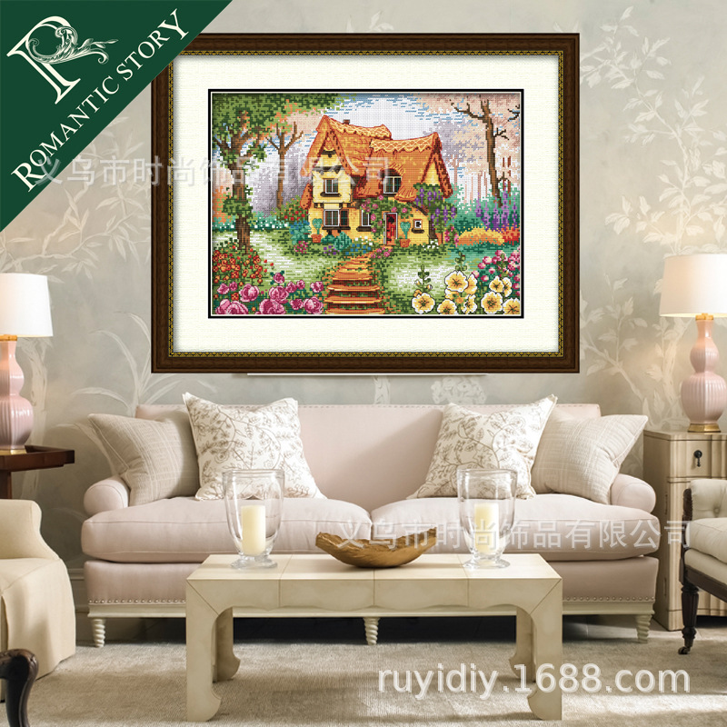 Wholesale printed cross-stitch handicraft material packages wholesale Love's Little Nest details Picture