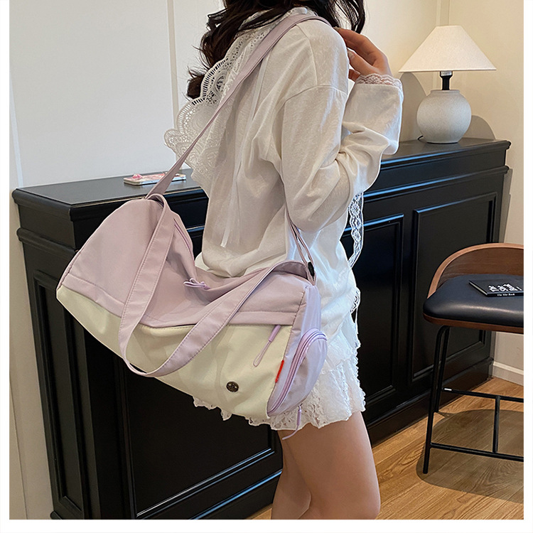 跨境韩版包包女2025新款防水尼龙包时尚新月包百搭轻便斜跨包详情26