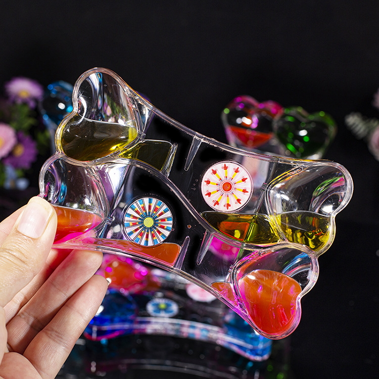 创意双心滴亚克力沙漏液体油滴学生桌面工艺品摆件儿童生日礼物详情10