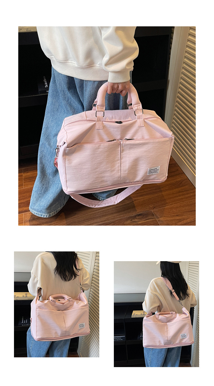 跨境批发大容量可套拉杆外出单肩旅行包轻便手提健身瑜伽包旅游包详情14