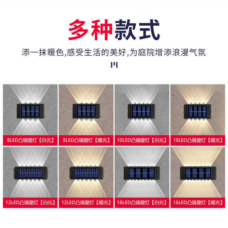 Amazon Outdoor Wall Light Garden Wall Light Balcony Garden Wash Wall Ultra-Bright Atmosphere Solar Night Light Specification drawing