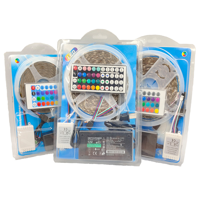 مجموعة مصابيح 12V2835 من طراز RGB من 5050 قطرة من الغراء من 60 زهرية من مصابيح الدايود المبتعث للضوء ذات الألوان المتغيرة Item Picture