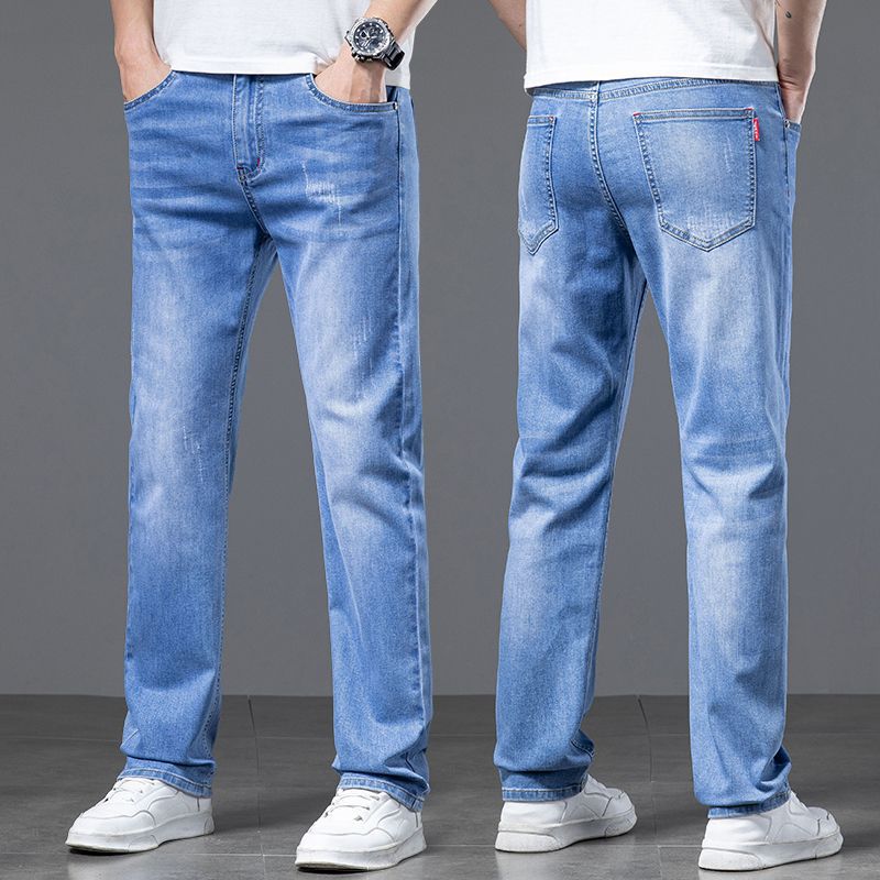 Xintang summer slim jeans for men, slim straight leg stretch, versatile and trendy 2025 new casual men's pants Application Scenario