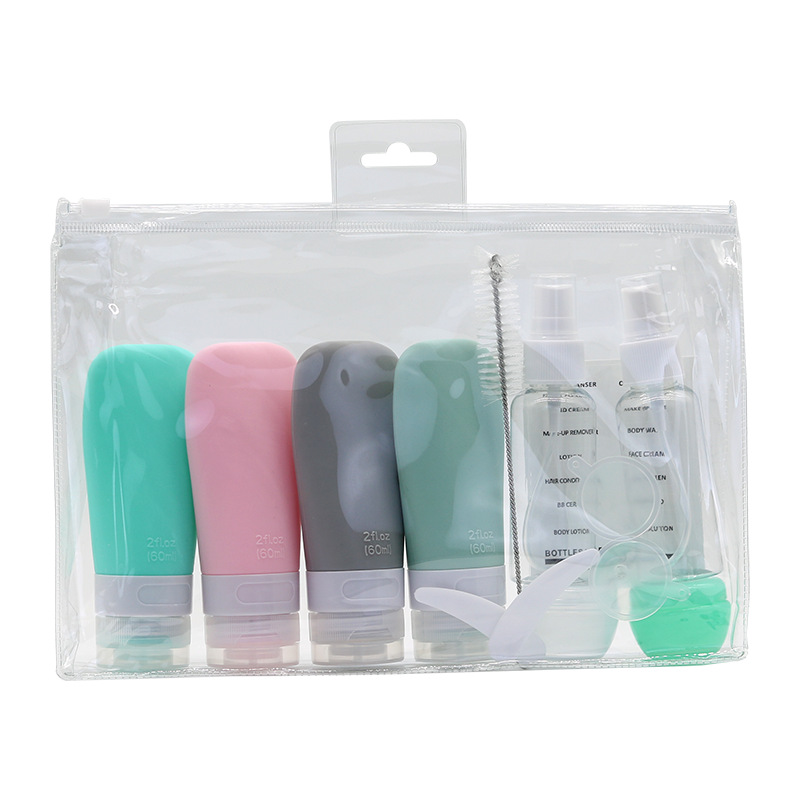 Silicone dispensing bottles, travel sets, spray bottle sets, cosmetic bottle sets, travel sets, silicone bottles Application Scenario