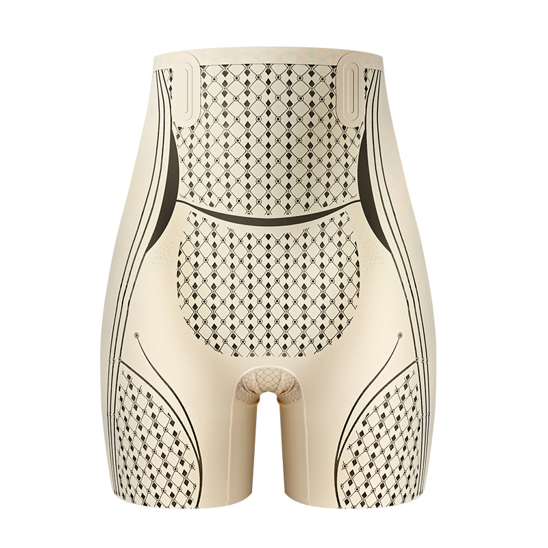 瑜伽服/高腰收腹内裤超长款/瘦身裤/芭比裤/塑腰白底实物图