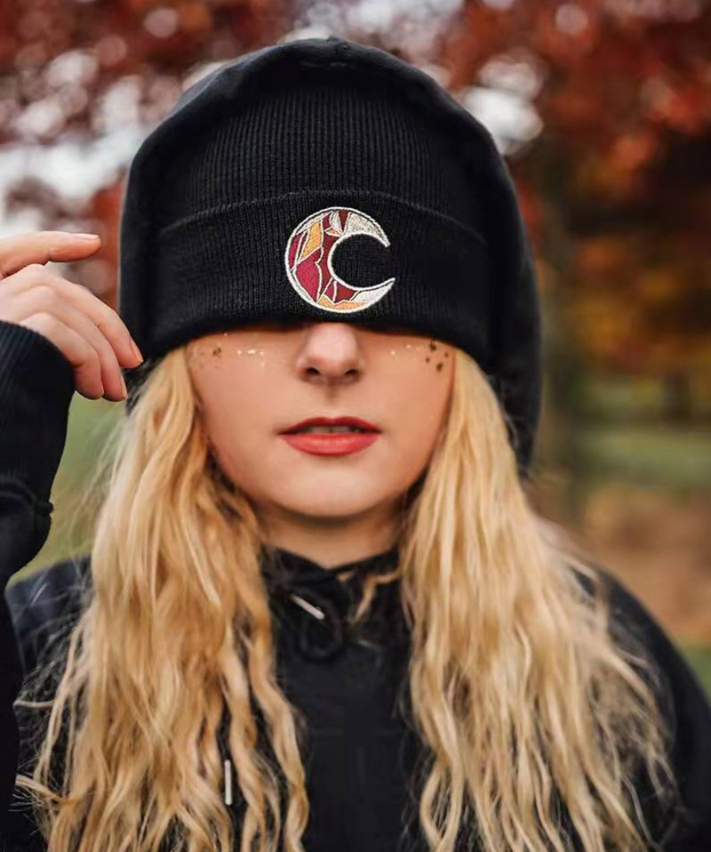 Autumn and winter headgear Moon SPIRITUAL CELESTIAL knitted hat Wool hat Outdoor sports cold hat