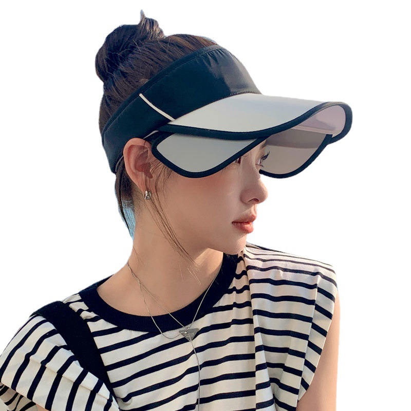 Summer Sun Hat Ladies Pull Board Empty Top Sunscreen Sports Hat Outdoor Cycling Large Along The Quick-Drying Cap Sub Tide Item Picture