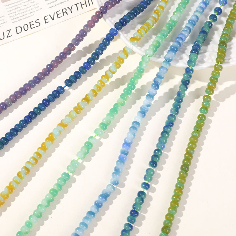 4*6mm small fresh color gradient natural stone septal loose beads diy bracelet necklace beaded accessories wholesale