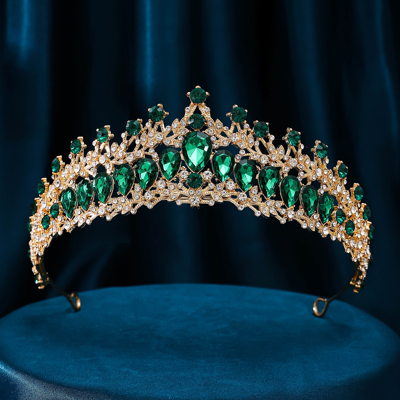 New diamond and silver princess headwear from Europe and America, grand and luxurious wedding dress, super glittering crystal bridal hairpin