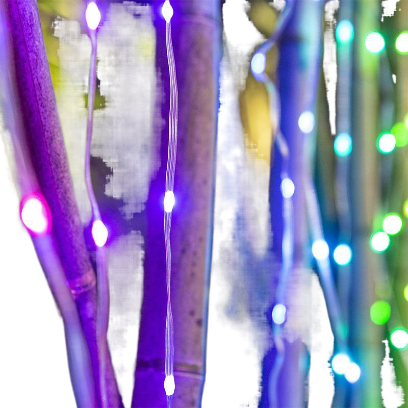 Iridescent leather thread lights, voice-controlled string lights, Bluetooth, horse racing, flowing water, Christmas lights, voice-controlled music rhythm light factory Item Picture