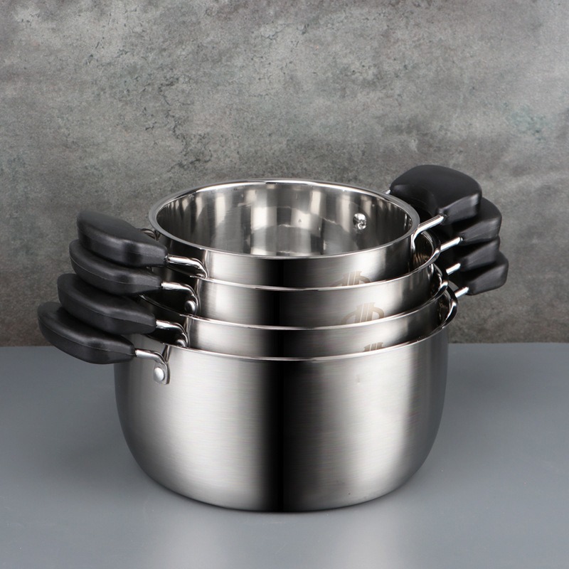 Chaozhou Mutual Hair Cross-Border Foreign Trade Thickened Stainless Steel Pot Set Pot Soup Pot Milk Pot Frying Pan With Kettle Mexico details Picture