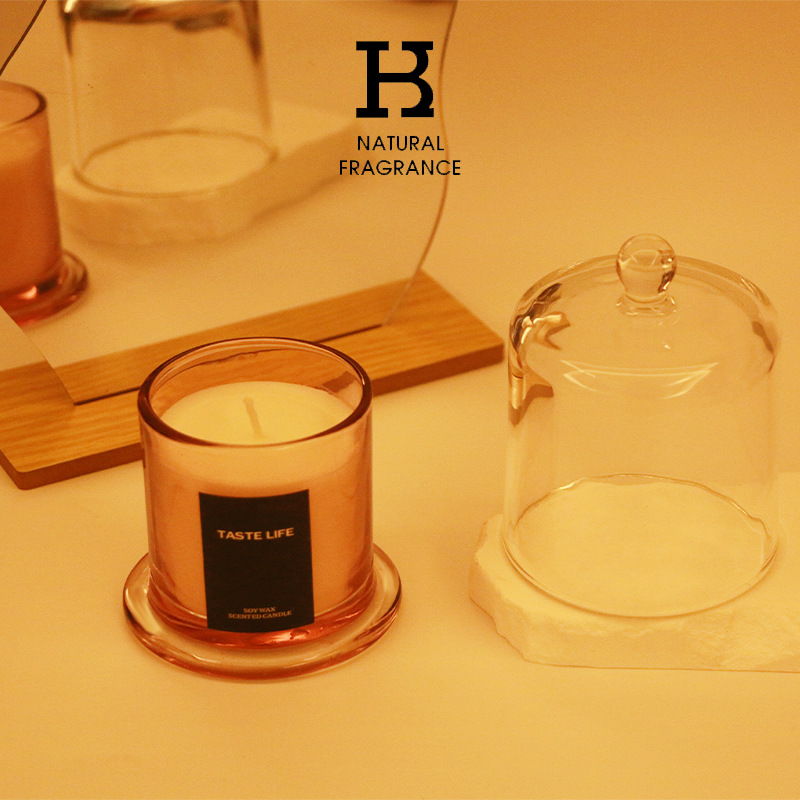 香薰蜡烛玻璃杯家用酒店摆件净化空气室内持久香氛浪漫生日礼物