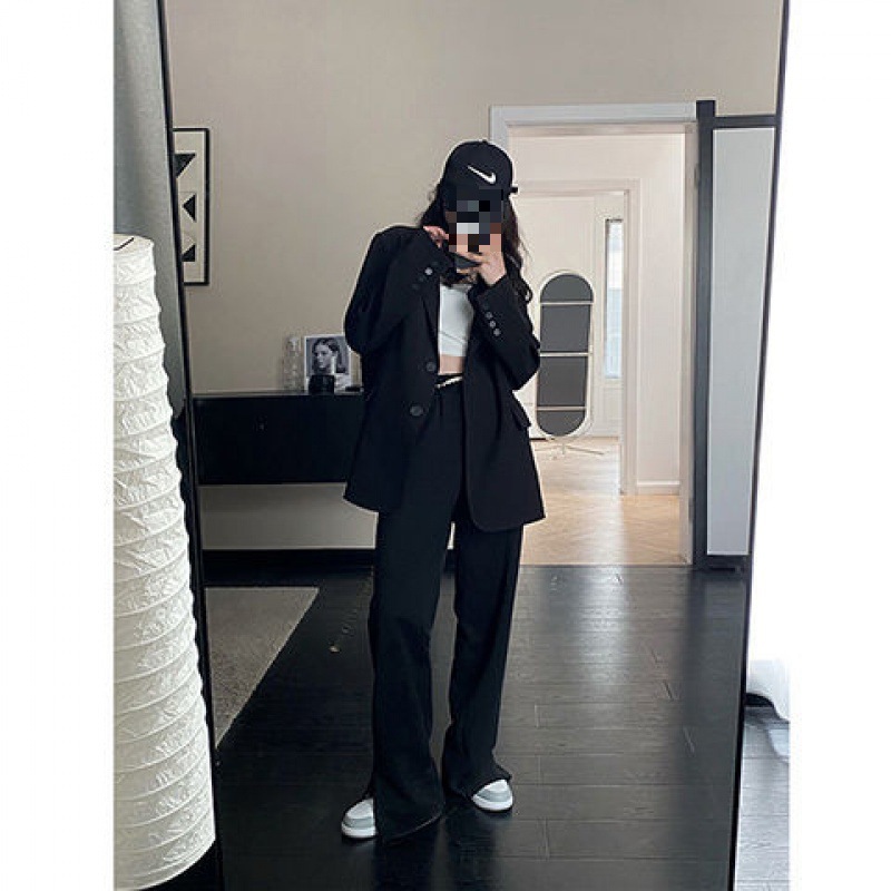 Women's Spring and Autumn 2022 New Korean style loose and high-end streetwear top fashionable small suit details Picture