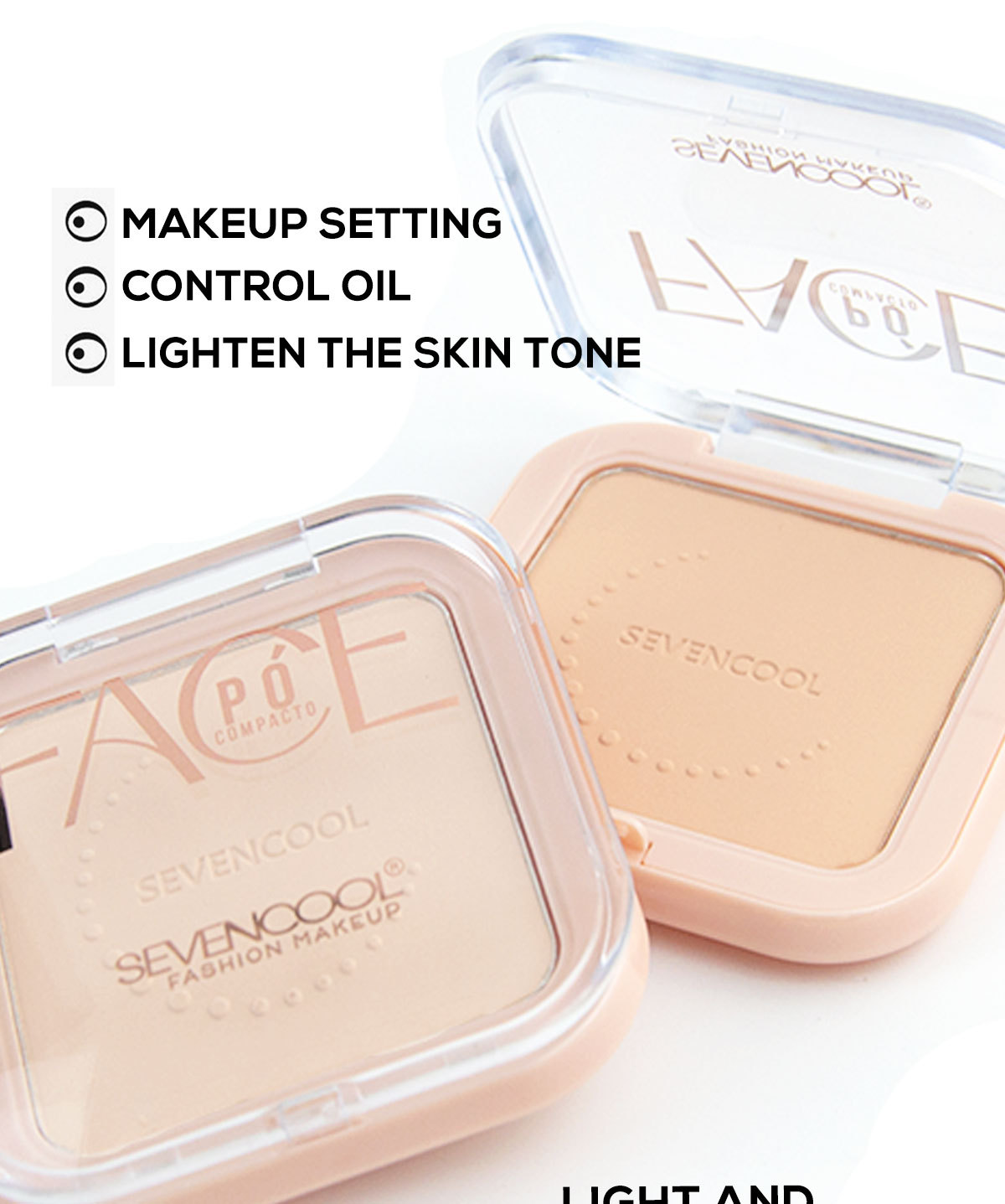 SEVENCOOL facial powder contouring plate brightens skin tone, refines contours, and provides long-lasting concealer and natural color pic 4