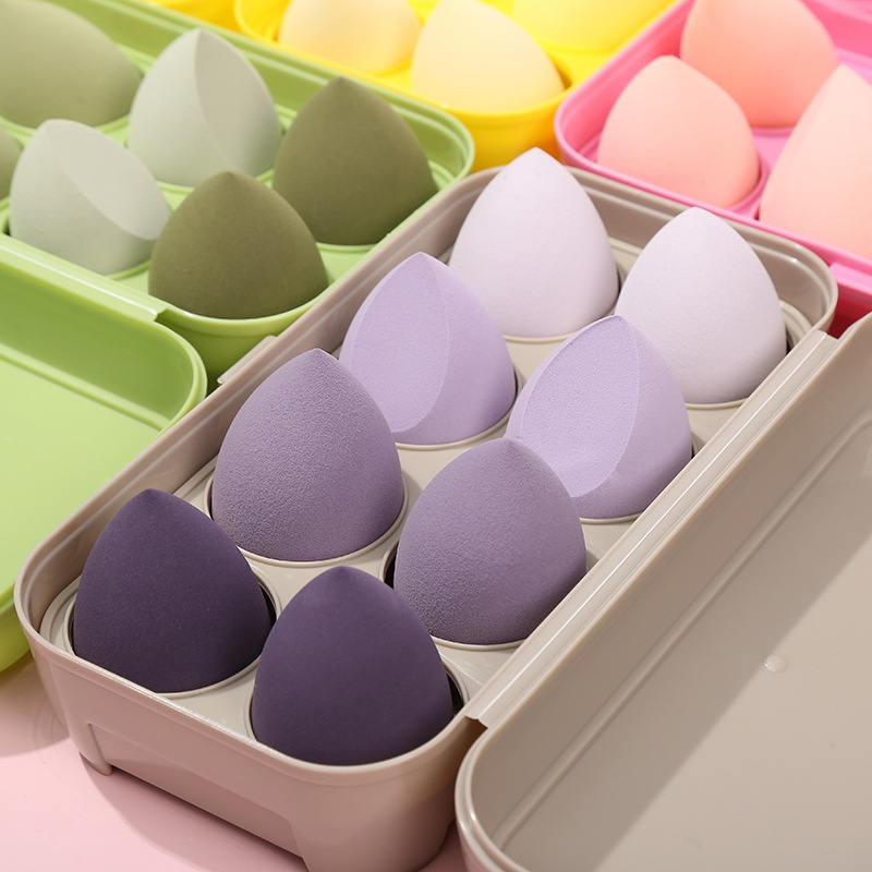 4 Grid 8 Grid Makeup Egg Set Do Not Eat Powder Ultra Soft Makeup Puff Makeup Egg Dry And Wet Dual Use Makeup Egg Wholesale Application Scenario