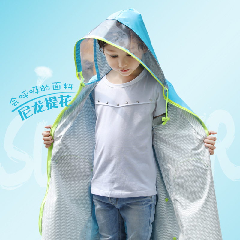 Cin-Feiman Children's Raincoat Baby Outdoor Raincoat With Schoolbag And A Piece Of Hair details Picture
