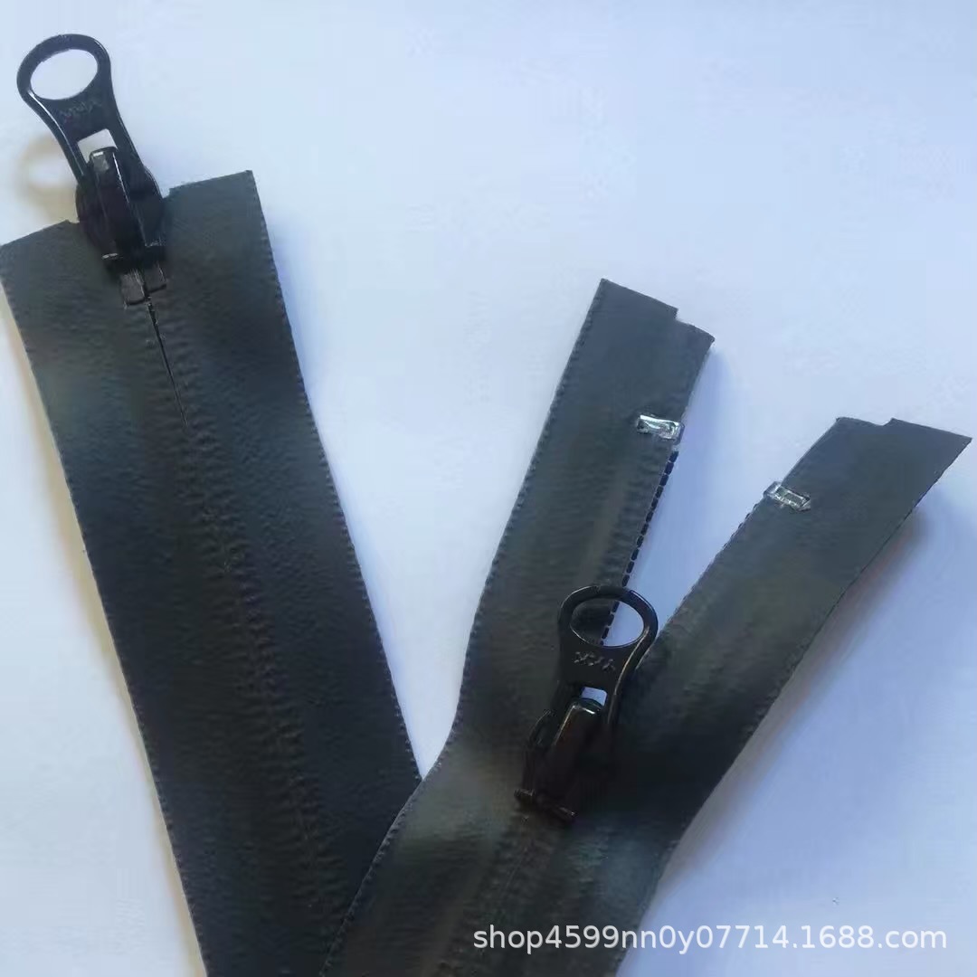 现货推荐新款正宗YKK5号防水哑光70cm双开尾拉链  用于登山服滑雪