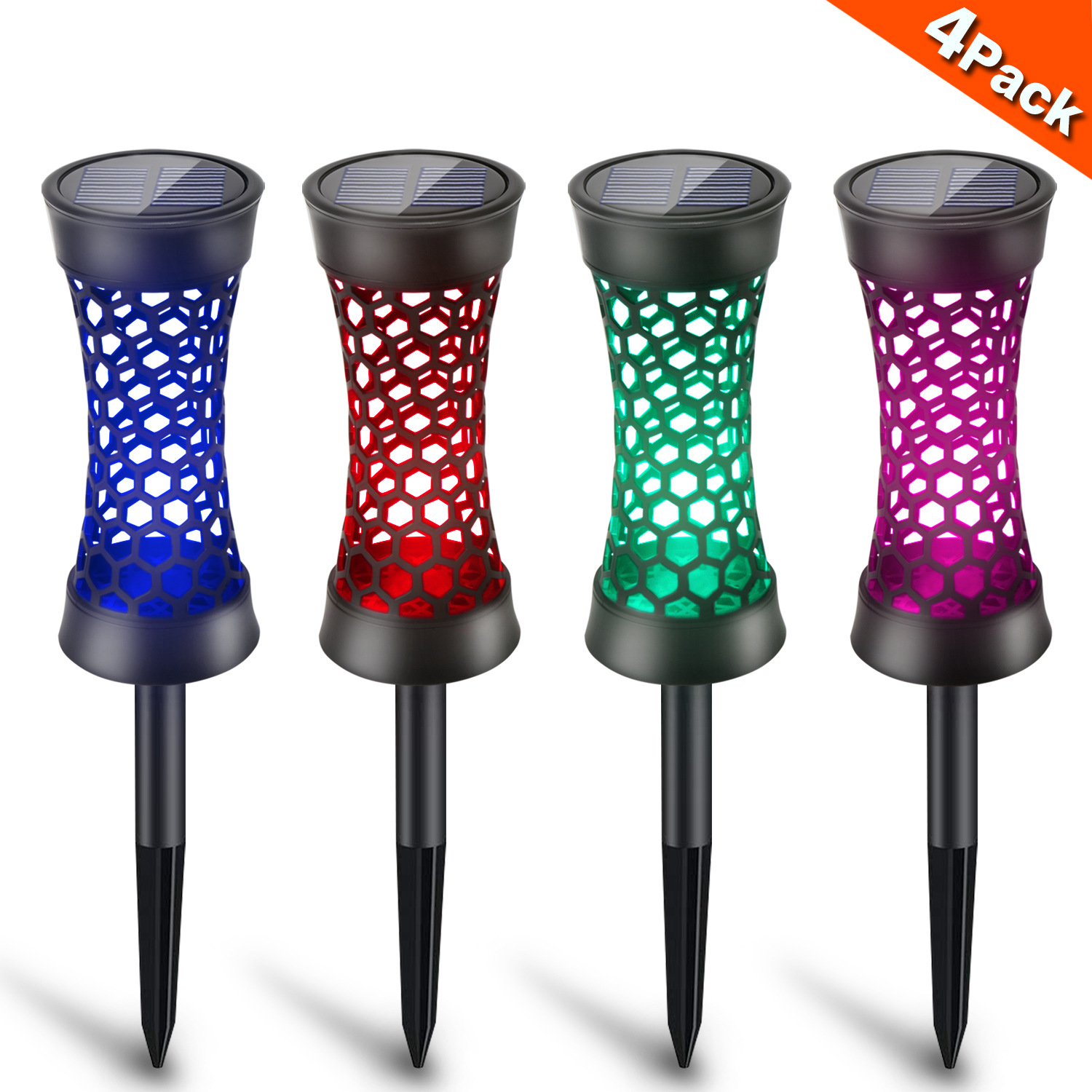 New solar led outdoor household waterproof lawn seven-color technology lighting spotlights, floodlights and ambient lights Item Picture