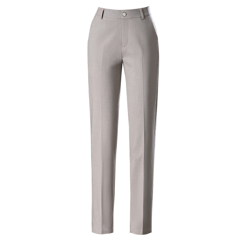 Spring black professional dress pants, women's straight-leg pants, high-waisted slimming long pants, loose formal pants, suit pants Item Picture