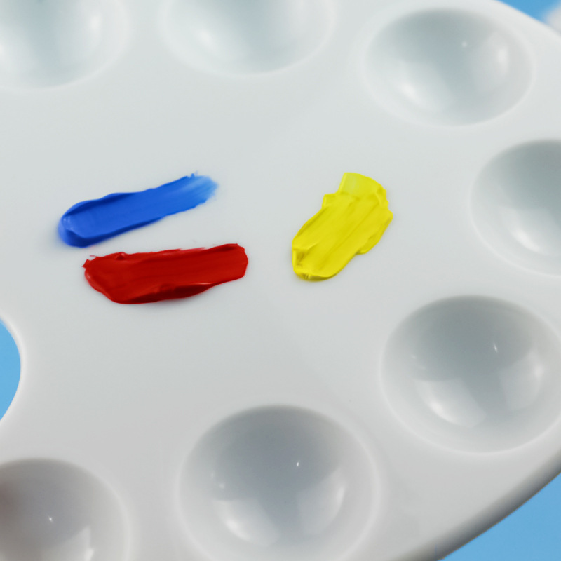 Manufacturers Direct Children's Graffiti Painting 10-Well Color Palette Acrylic Watercolor Pigment Palette Watercolor Painting Board Wholesale details Picture
