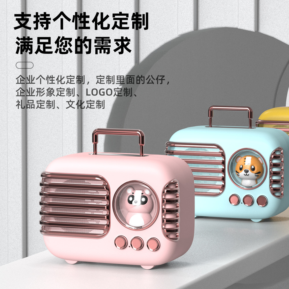 DW09 Bluetooth speaker Mini carry-on suitcase, cute pet little speaker, creative cartoon cute new style, foreign trade foreign trade Specification image