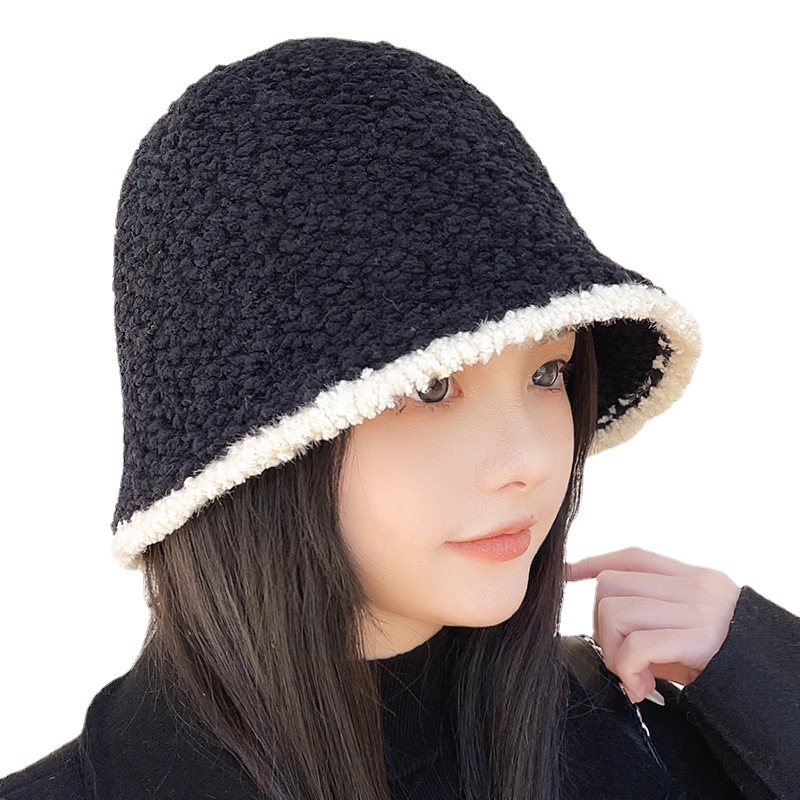 Autumn And Winter's New Basin Hat Fisherman's Hat Lamb Hair Hat Her Network Red In Recent Recent Days Item Picture