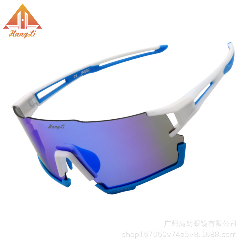 New cycling glasses, colorful semi-frame sports glasses, outdoor driving and fishing glasses, men's and women's polarized wind goggles