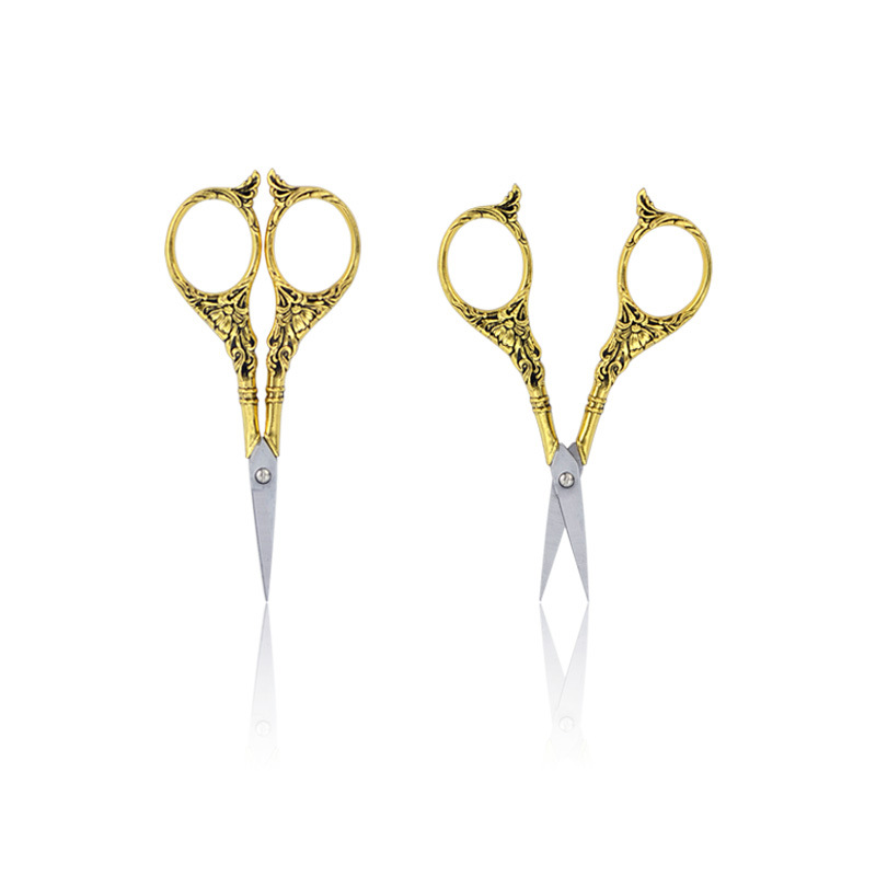 Wholesale Lily Vintage Scissors Cross-Stitch Stainless Steel Scissors Classical Hand-Made Home Embroidery Fabric Scissors Item Picture