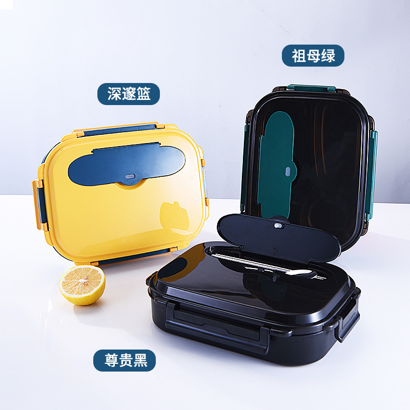Students 304 Stainless Steel Insulated Lunch Box Japanese Square Sealed Crisper Box Double Water Injection Heating Bento Box Application Scenario