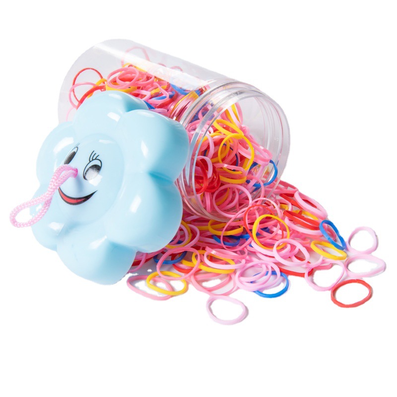 Cartoon Children's Bottle Small Rubber Band Baby Hair Do Not Hurt Hair Disposable Hair Band Black Rubber Band Hair Rope Item Picture