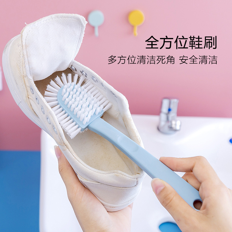 Shoe brushes, household plastic brushes, soft-bristled shoe washing brushes, clothing cleaning, multi-functional five-sided plastic laundry and shoe washing brushes wholesale