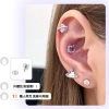 kt Home ear bone Stud sweet and cute titanium steel horseshoe ring Saturn ear Stud Titanium alloy ear bone stud cochlear stud earrings details Picture