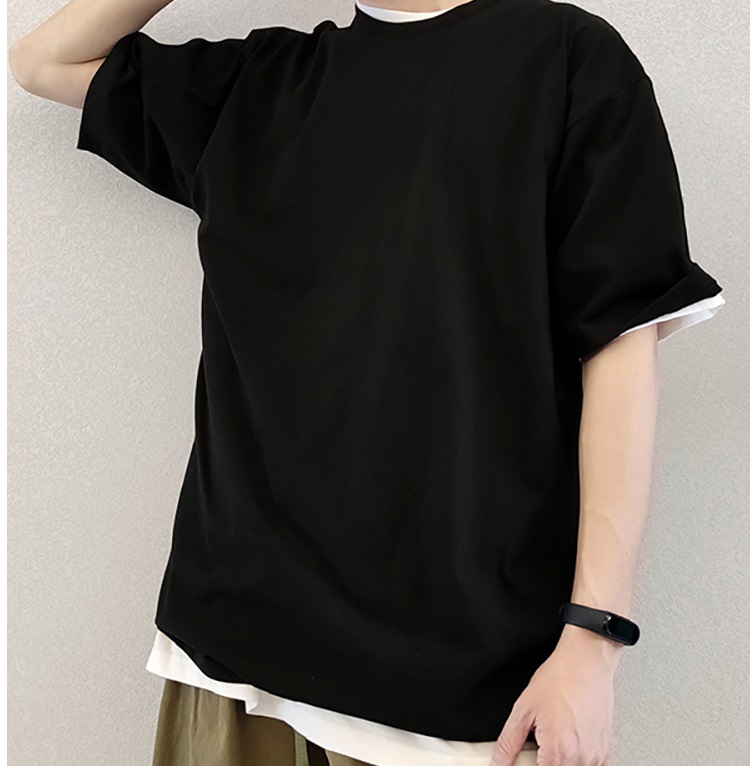 Summer Breathable men's top T-shirt -3 details Picture