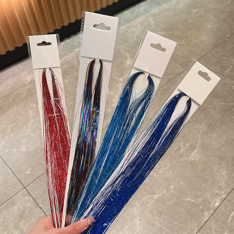 Braided hair color rope, wig thread, girls' seven-color hair tie, invisible and traceless hair extension color band, children's hair tie, dirty braid headwear Specification image