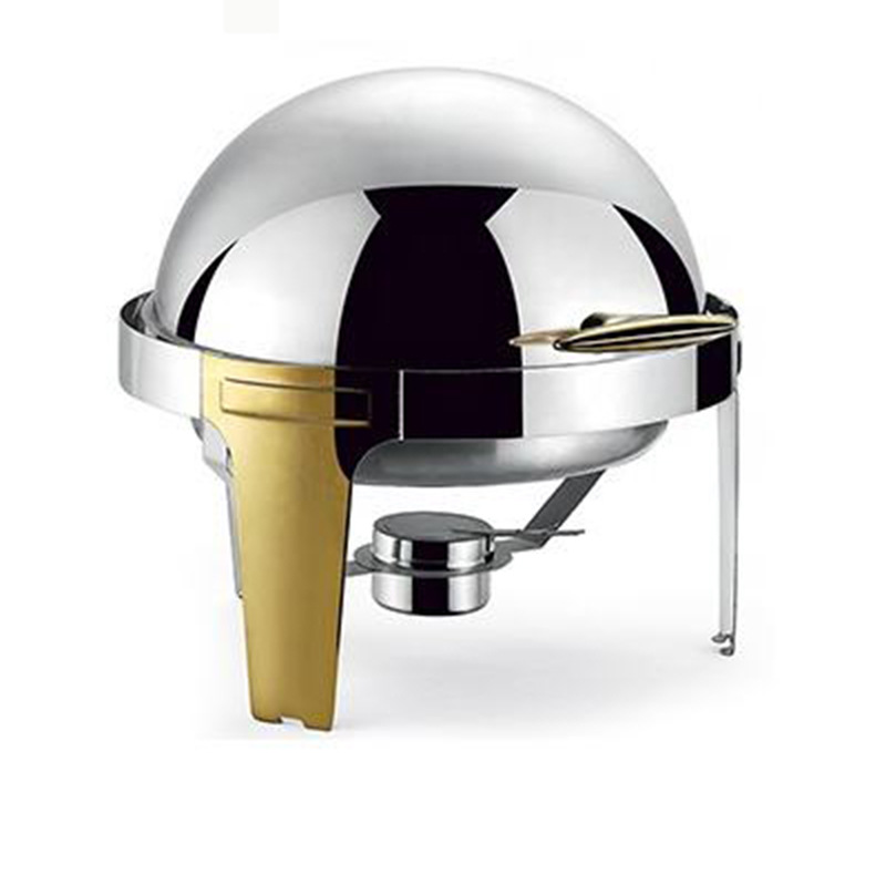 Thickened Stainless Steel Clamshell Buffet Stove Cross Border Round Full Clamshell Hotel Restaurant With Buffy Furnace Heat Preservation Furnace Specification drawing