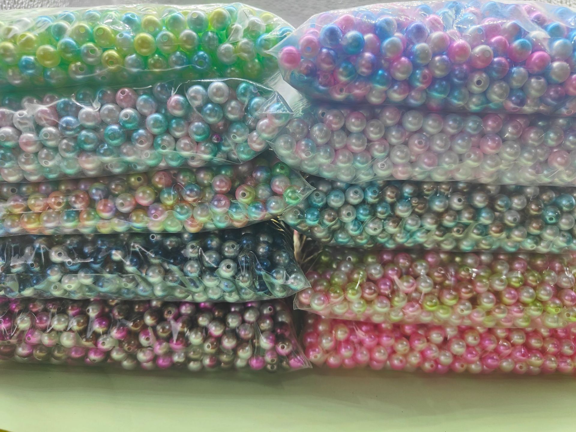 Ordinary Straight Hole Loose Bead With Hole Round Abs Color Pearl Bracelet Necklace Diy Manual Manufacturers Wholesale Specification drawing