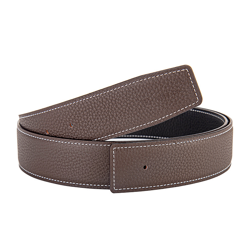Love Horse Style Leather Belt For Men Without Buckle Smooth Strap Wholesale Headless Belt H Buckle Real Bull Belt Body Application Scenario