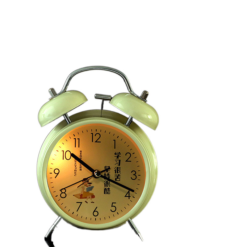 Wholesale of alarm clocks, large ringtones, metal bells, rechargeable alarms for students, boys and girls, dormitories, bedrooms, and bedside tables Item Picture