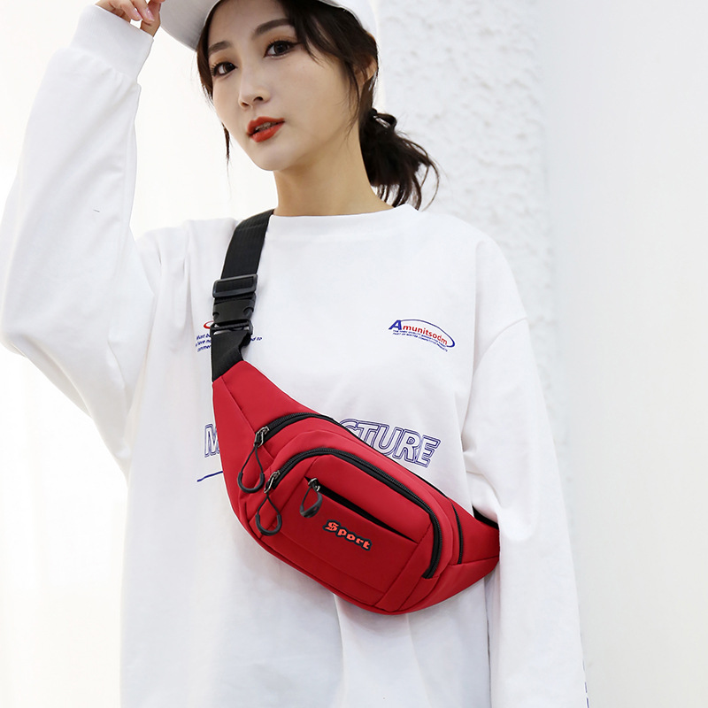 Wholesale of cross-border outdoor casual chest bags for men, waterproof Oxford fabric chest bags and multi-functional sports crossbody bags for men Specification image