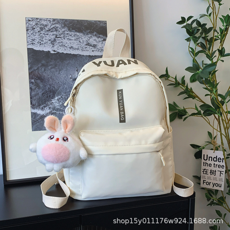 书包女生中学生简约百搭迷你双肩包轻便春游小背包详情5